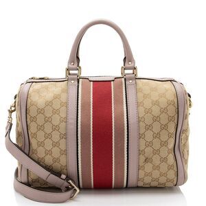 Gucci GG Canvas Vintage Web Joy Medium Boston Bag